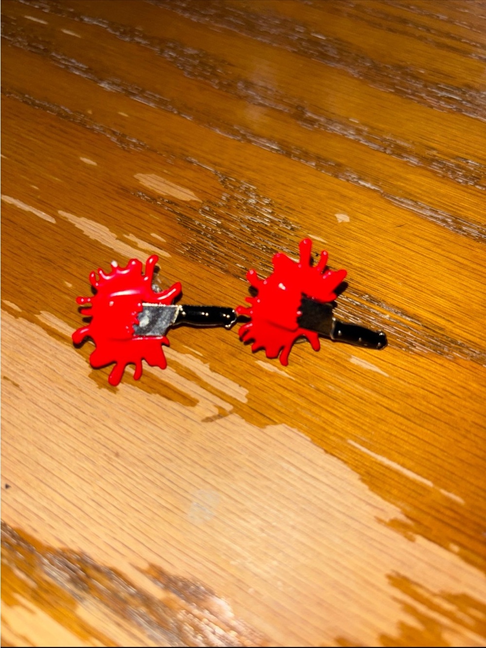 Halloween knife earrings